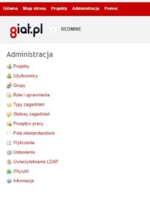 Redmine - Administracja