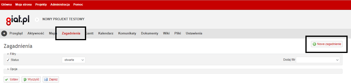Redmine Zagadnienia i kategorie_Screen1